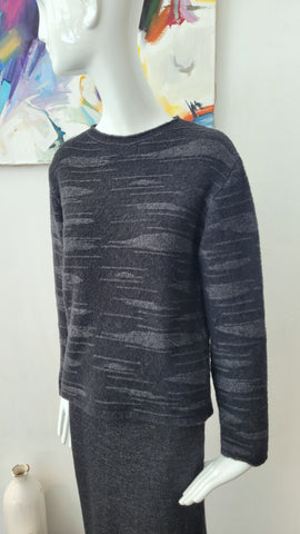 Pulli mit U-Bootausschn. melliert(-50%)