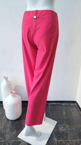 Jerseyhose mit abtr. Halbgürtel, pink-rot(-50%)