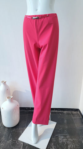Jerseyhose mit abtr. Halbgürtel, pink-rot