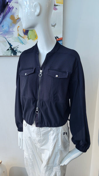 Jacke mit Zipper (dunkelblau)