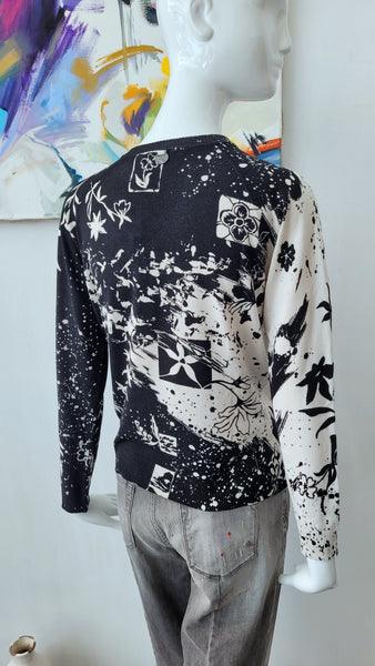 Pulli asymetr. Blumenprint