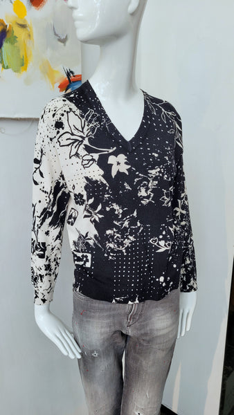 Pulli asymetr. Blumenprint