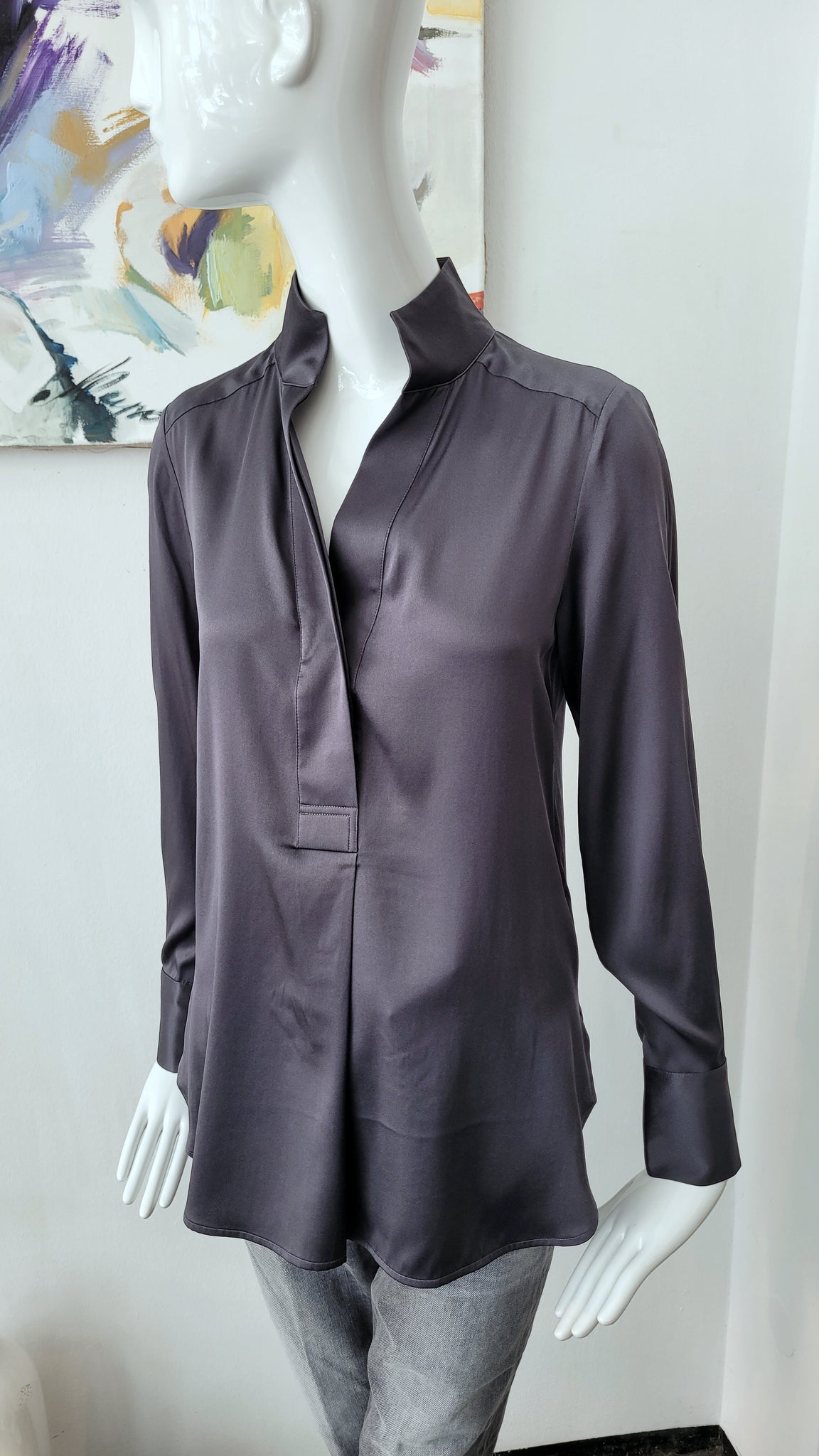 Seidenbluse mit Stretch