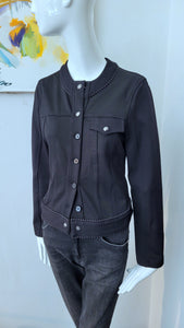 Jacke mit Nieten, tailliert (schwarz)