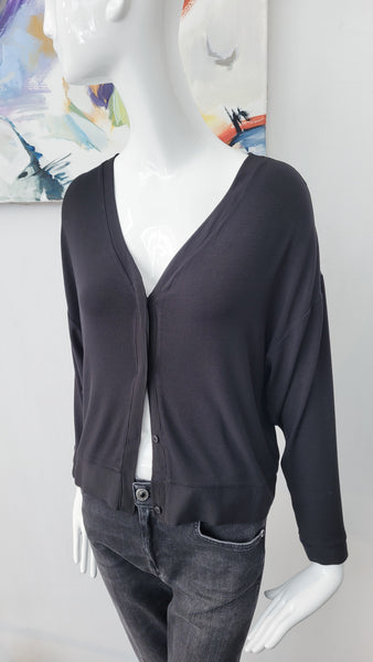 Cardigan leichter Jersey (schwarz)