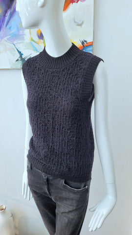 Stricktop mit dezentem Lurexmuster