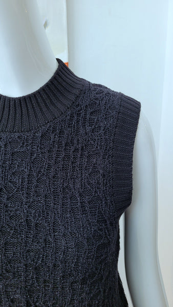 Stricktop mit dezentem Lurexmuster