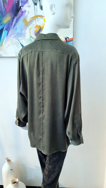 Seidenbluse d. khaki