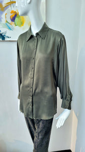 Seidenbluse d. khaki