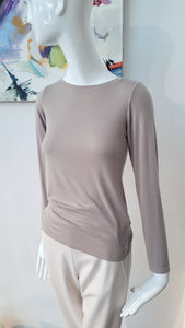 Langarmshirt (taupe)