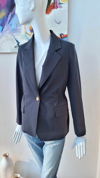 Jersey-Blazer mit Tunnelzug (navy)