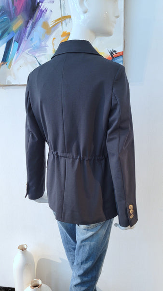 Jersey-Blazer mit Tunnelzug (navy)