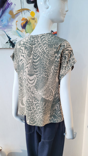 Seidenbluse mit Print