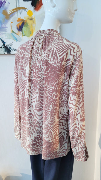 Seidenbluse mit Print