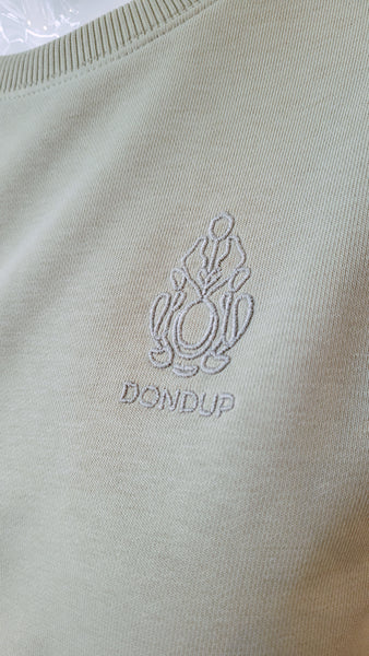 Sweater mit Dondup-Stickerei (salbeigrün)