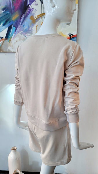 Sweater mit Dondup-Stickerei (beige)