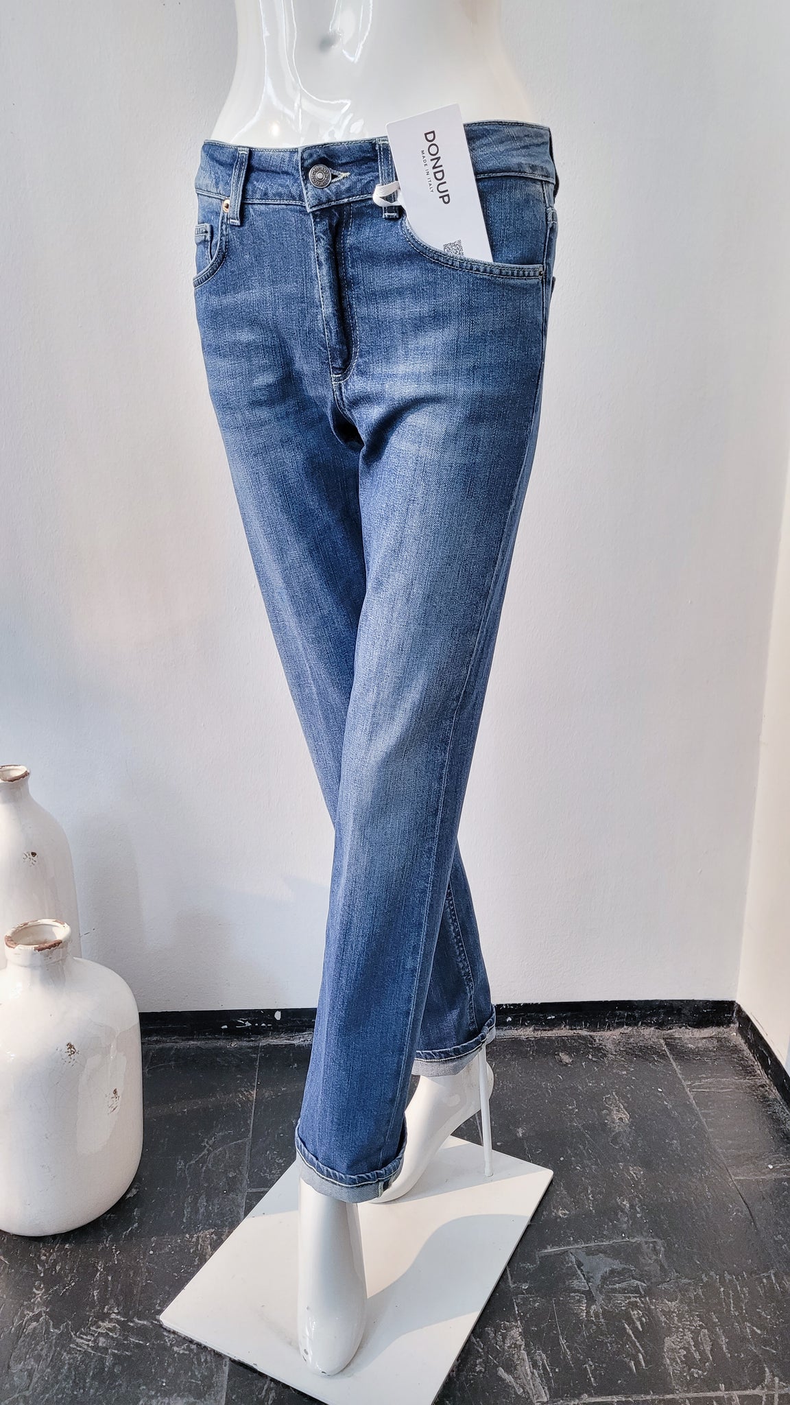 Jeans, Skinny-Fit, leicht hüftig