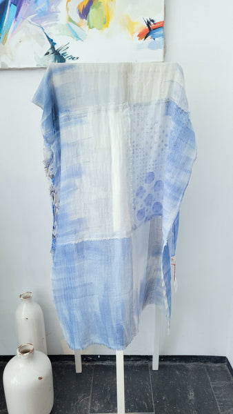 Tuch patchwork Kaschm./Seide/Lein. (-30%)
