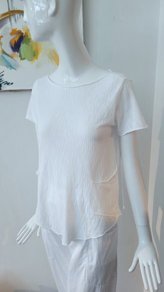 Shirt/Bluse mit Knöpfen und Taschen (weiss)(-30%)