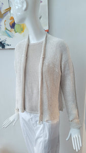 Sommerstrickjacke meliert (natur)