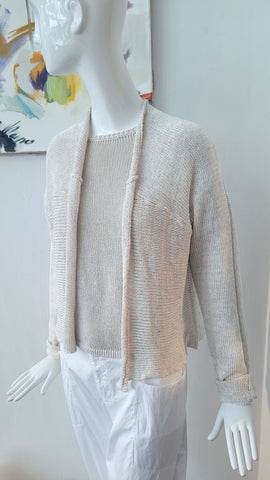Sommerstrickjacke meliert (natur)