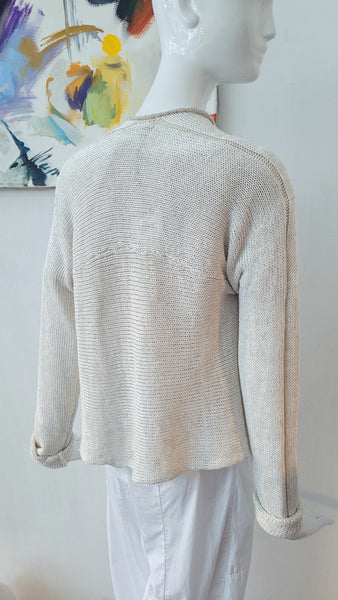 Sommerstrickjacke meliert (natur)