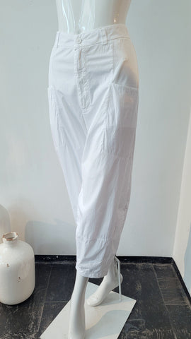 Hose weit, leichte Popeline (weiss)