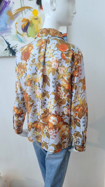 Seidenbluse Blumenprint