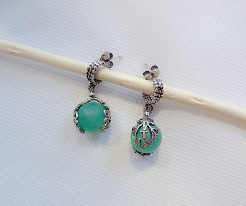 Ohrringe mit matter Jade