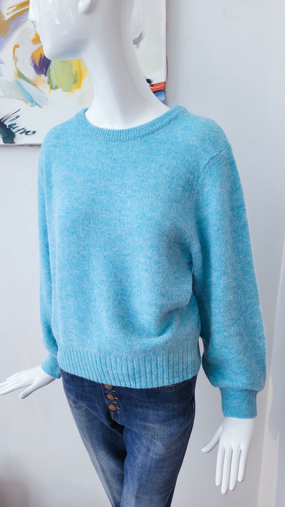 Pulli kuschelig (blau-türkis)