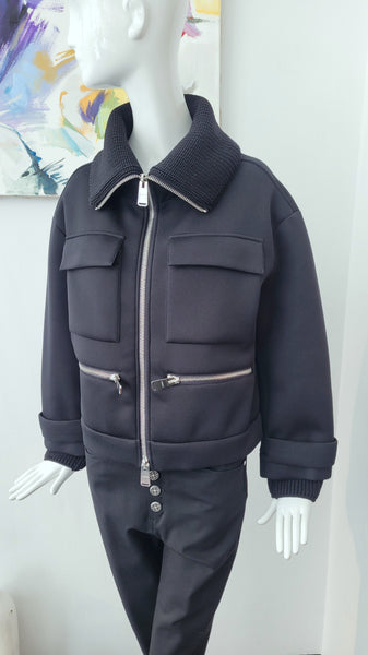 Jacke Jersey (schwarz)