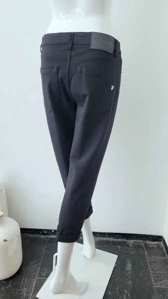 Hose mit Knöpfen, Jersey (schwarz)