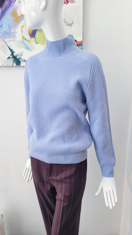 Pulli  Stehkragen (eisblau)