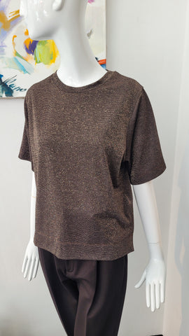 Shirt overs. Lurex (braun)