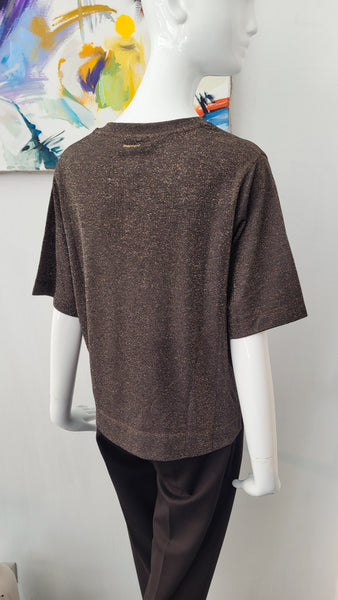 Shirt overs. Lurex (braun)