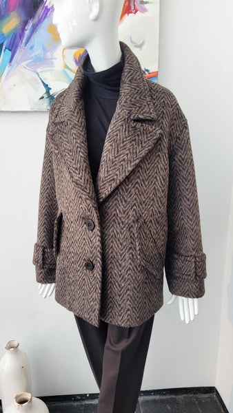 Cabanjacke overs. (braun & schwarz)