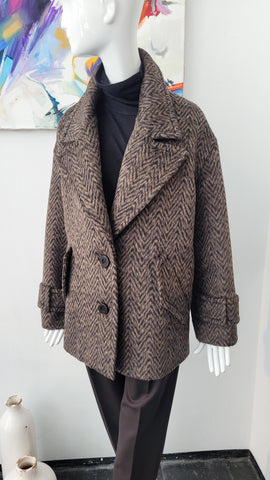 Cabanjacke overs. (braun & schwarz)