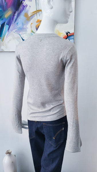 Pulli/Shirt (grau, meliert)