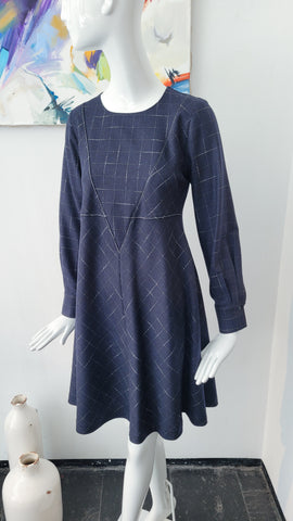 Kleid Karo (dunkelblau)