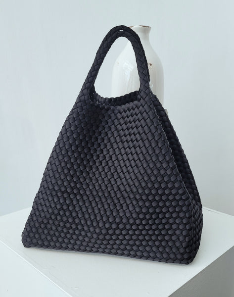 Tasche geflochten, groß (schwarz)