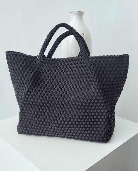 Tasche geflochten, groß (schwarz)