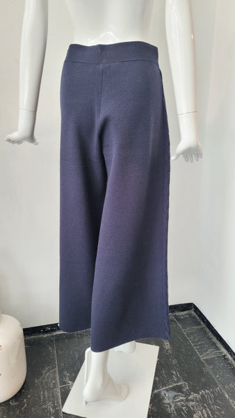 Strickhose mit seitlichem Zopf (dunkelblau)