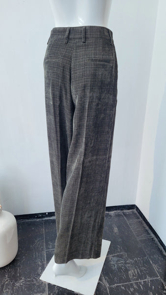 Hose Viscosesamt mit Struktur, d. olive