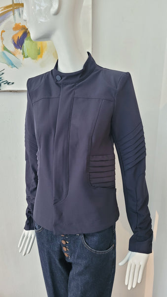Bikerjacke mit Zipper (dunkelblau)