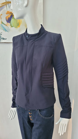 Bikerjacke mit Zipper (dunkelblau)