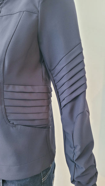 Bikerjacke mit Zipper (dunkelblau)