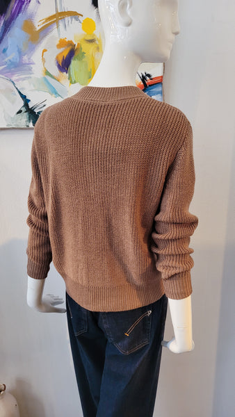 Pulli mit Merino in zwei Strickarten (karamell)