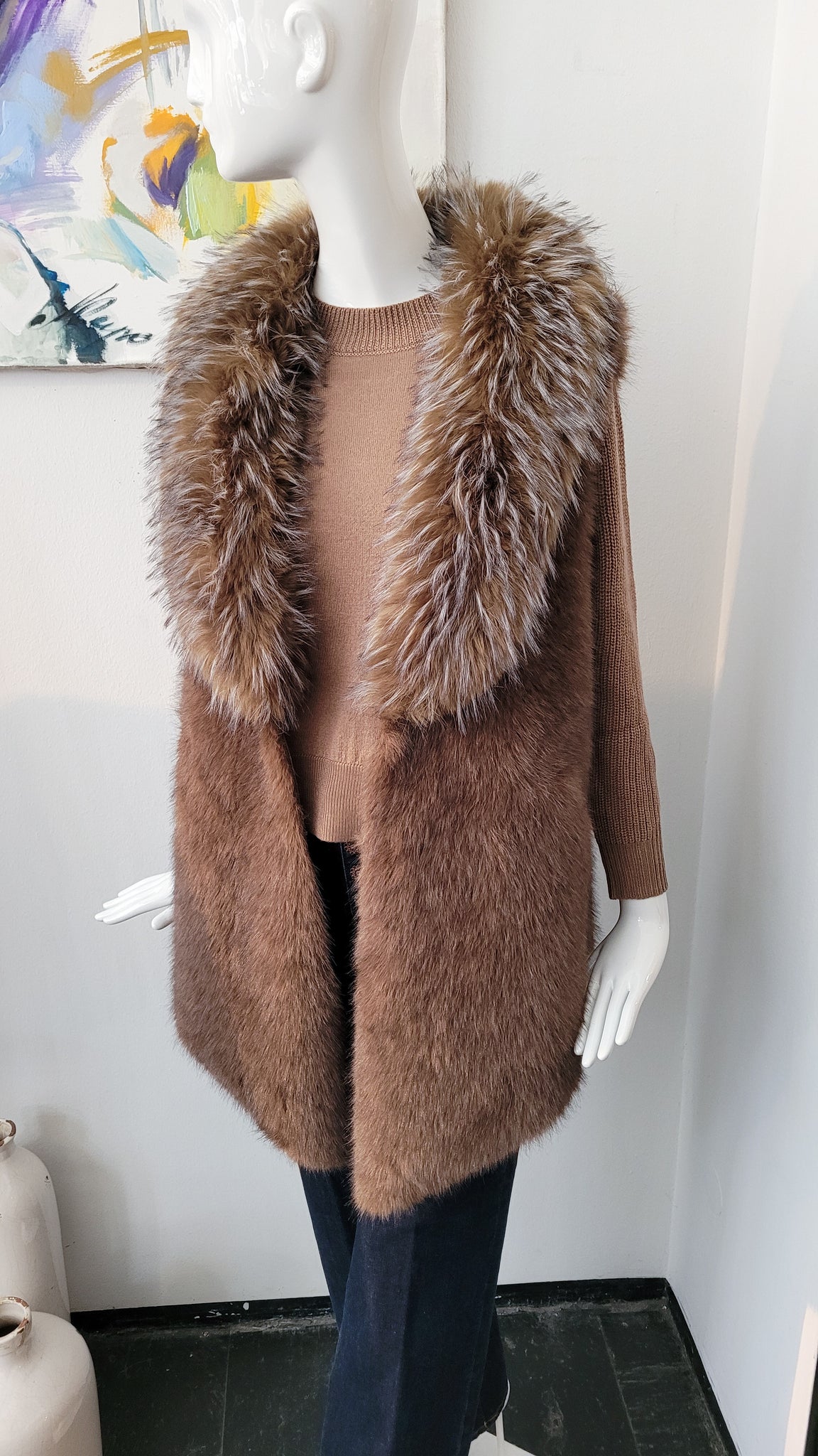 Weste fake fur