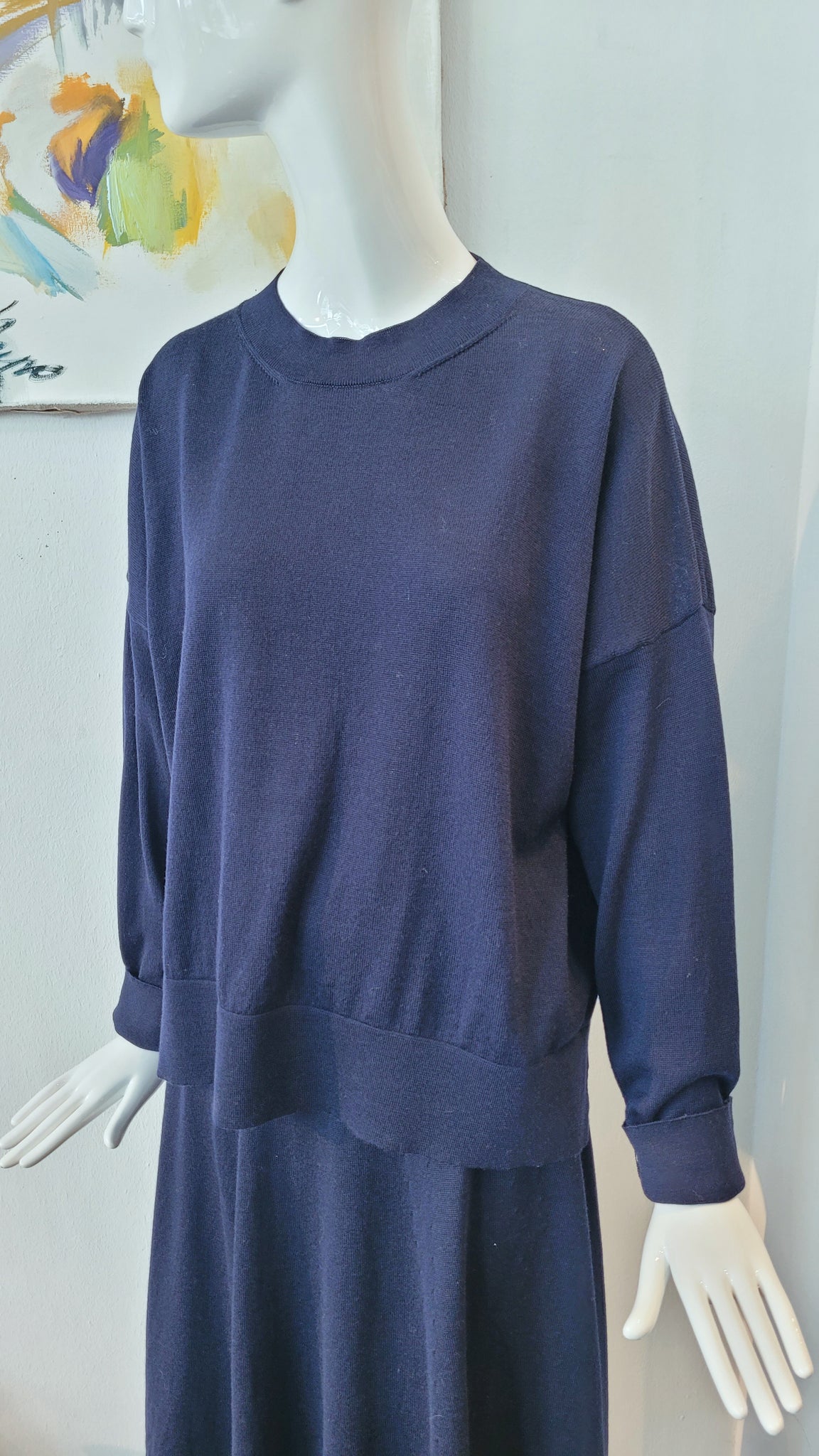 Pulli im Merinofeinstrick (d. blau)