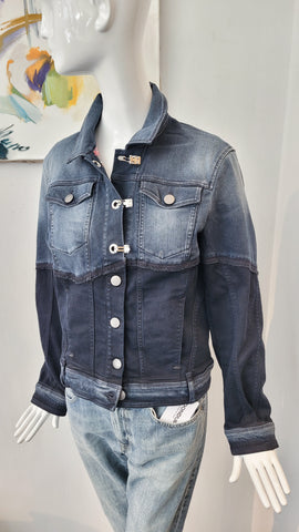 Jeansjacke Patchwork mit Details